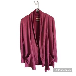 Magellan Sportswear Tencel Blend‎ Red Open Cardigan size L